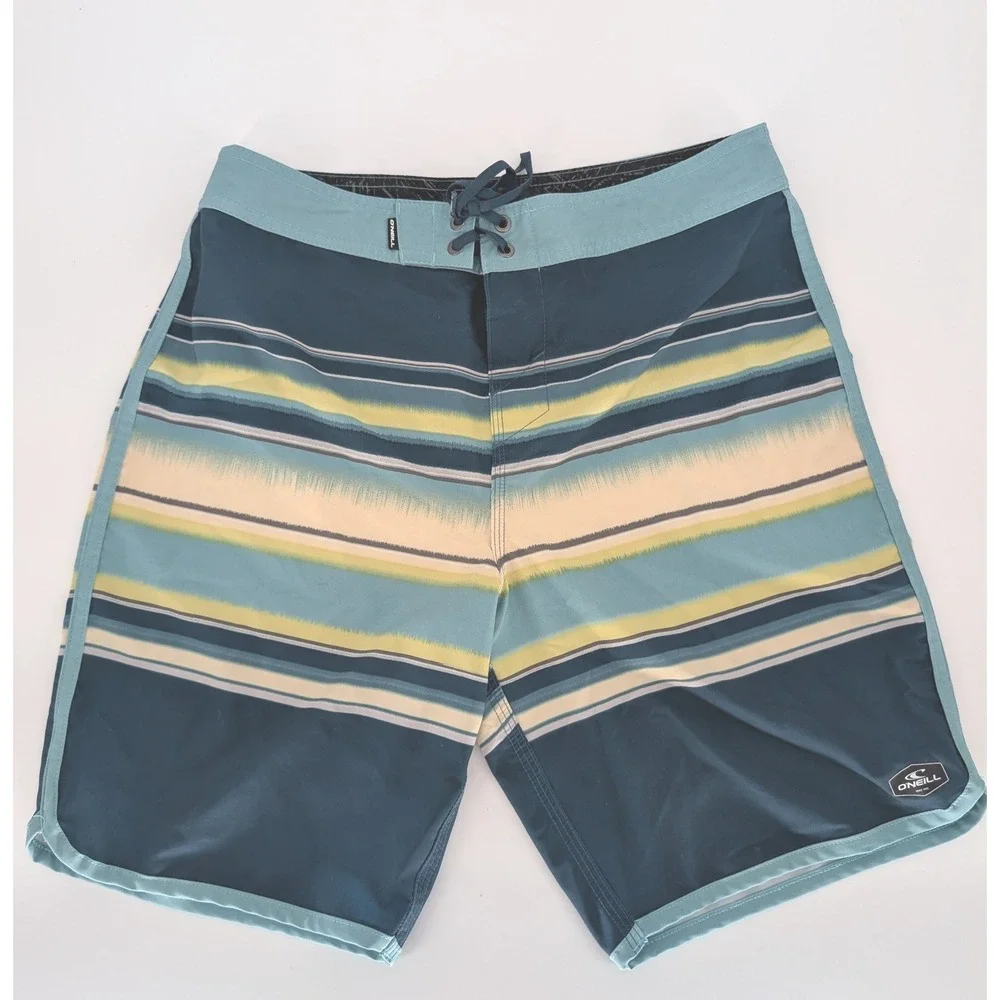O'Neill Hyperfreak Boardshorts Mens 30 Blue Striped 19